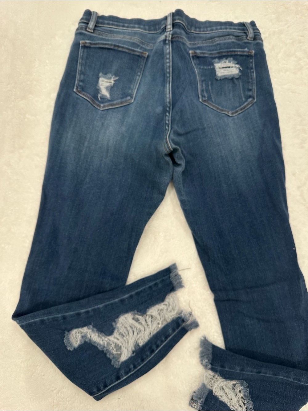 New York & Company Soho Ankle Jean - Medium Blue Denim size 12 stretchy - Picture 5 of 10